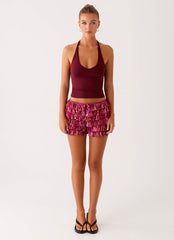 Entertain Me Bloomer Shorts - Lavender Lagoon