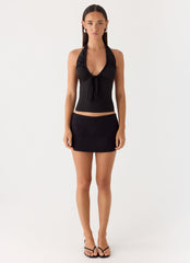 Ask You Twice Top - Black