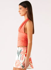 Avena Halter Top - Coral