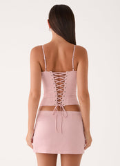 Ayella Bustier Top - Pink