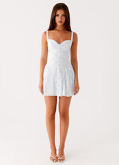 Domaine Mini Dress - Blue Floral