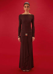 Dray Maxi Dress - Chocolate