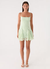 Florine Mini Dress - Pistachio