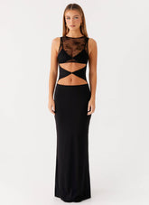 Imperial Maxi Dress - Black