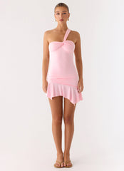 Not Your Fan Cut Out Mini Dress - Pink
