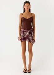 Sangria Top - Chocolate