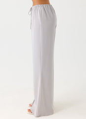Sorena Low Rise Flared Pants - Misty Blue