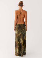 Star Fields Maxi Dress - Cyber Floral