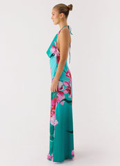 Yoon Beaded Cowl Maxi Dress - Petal Reef