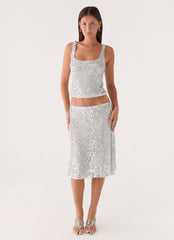 Evodia Sequin Tank Top - Silver