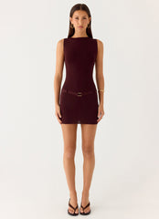 Masterplan Knit Mini Dress - Chocolate